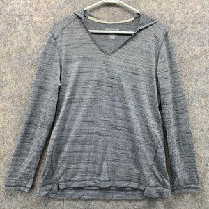 Reel Legends Sweater Women Medium  Ladies Gray Polyester Hooded Outdoors